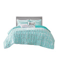Intelligent Design Raina Full/Queen Comforter Set, Soft Microfiber, Modern Geometric Metallic Bed Set, 5 Pieces College Bedding 