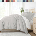 IENJOY HOME Hotel Collection Soft Brushed Microfiber Duvet Cover Set, King, LGray (BLL-Duvet -King-LGRAY)
