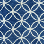Rizzy Home Alora Decor Holland 8' Round Geometric Blue/Ivory Hand-Tufted Area Rug