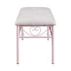 Coaster Home Furnishings Massi Tufted Upholstered Powder Pink and Ivory Bench (401156)