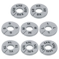 PATIKIL Clothes Dividers for Hanging Clothes, 40 Pack 8 Sizes Round Prewritten Clothing Rack Dividers Size Mark Label Sorting S
