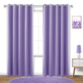 Koufall 72X84 Inches Long Purple Blackout Curtains For Living Room