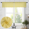 Chyhomenyc Sheer Valances for Windows 2 Pack, 42Wx14L Inches Small Window Valance for Living Room Bathroom Cafe Laundry Basement