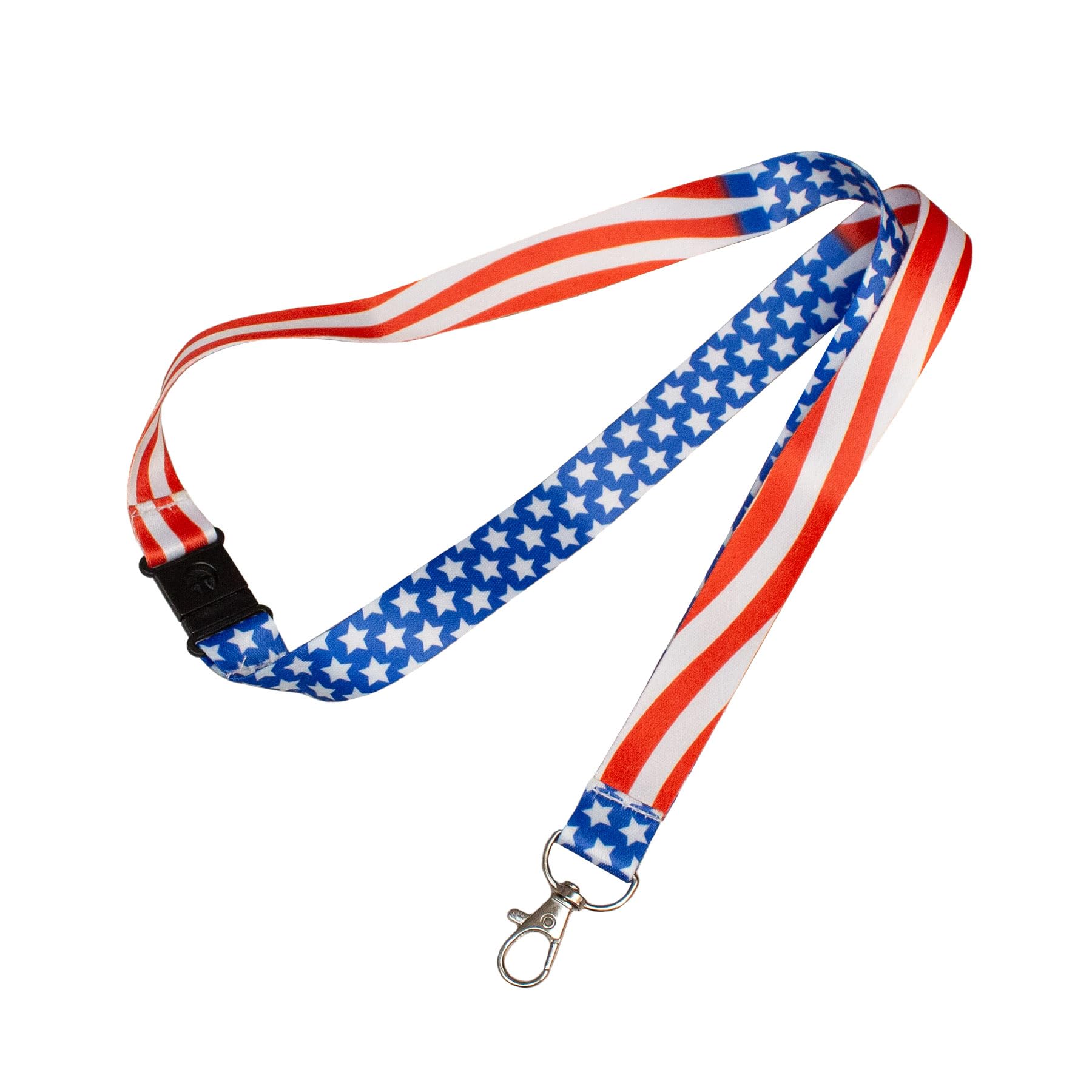 Lucky Line Lanyard With Swivel Snap, Patriotic Design (C206), Medium