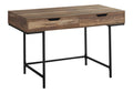 Monarch Specialties I 7557 Computer Desk, Home Office, Laptop, Storage Drawers, 48 L, Work, Metal, Laminate, Brown, Black, Conte