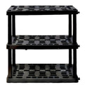 Koolatron Oskar 3 Tier Plastic Shelf, Garage Shelving Unit, Rack and Storage Shelves - Ideal for Storage Shed, and Shelf Organiz