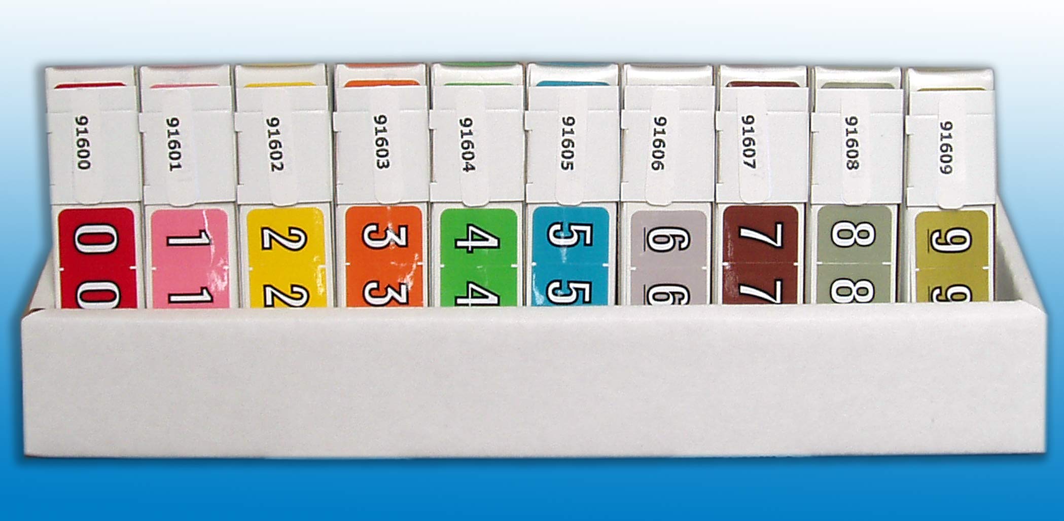 Tabbies Barkley Nbkm Compatible 91600 Series Numeric Label Kit, 1 Roll Each #0-9', 1   H X 1-1/2   W - Label Size, 500 Labels P
