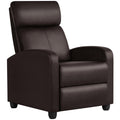 Yaheetech Recliner Chair Faux Leather Recliner Sofa Adjustable Modern Recliner Seat Club Chair Home Theater Seating Brown