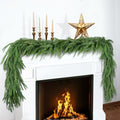 Realistic Norfolk Pine Garland Christmas Garlands, SAREAL 9ft Artificial Faux Greenery Garland for Christmas Festive Holiday Dec