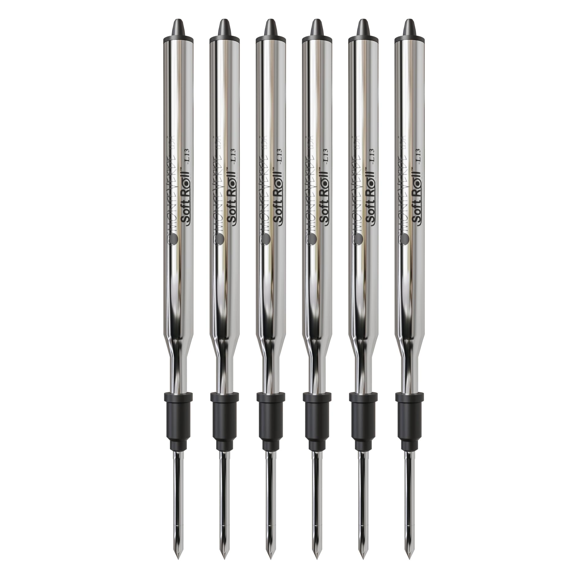 Monteverde Medium Ballpoint Refill For Lamy Ballpoint Pens, 6/Pack, Black (L133Bk)