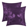 Calitime Pack Of 2 Throw Pillow Covers Cases For Couch Sofa Home Decor Shining & Dull Contrast Vibrant Growing Leaves 18 X 18 In
