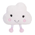 Little Love By Nojo White Cloud With Pink Embroidered Face And Ballerina Slippers Decorative Shaped Pillow
