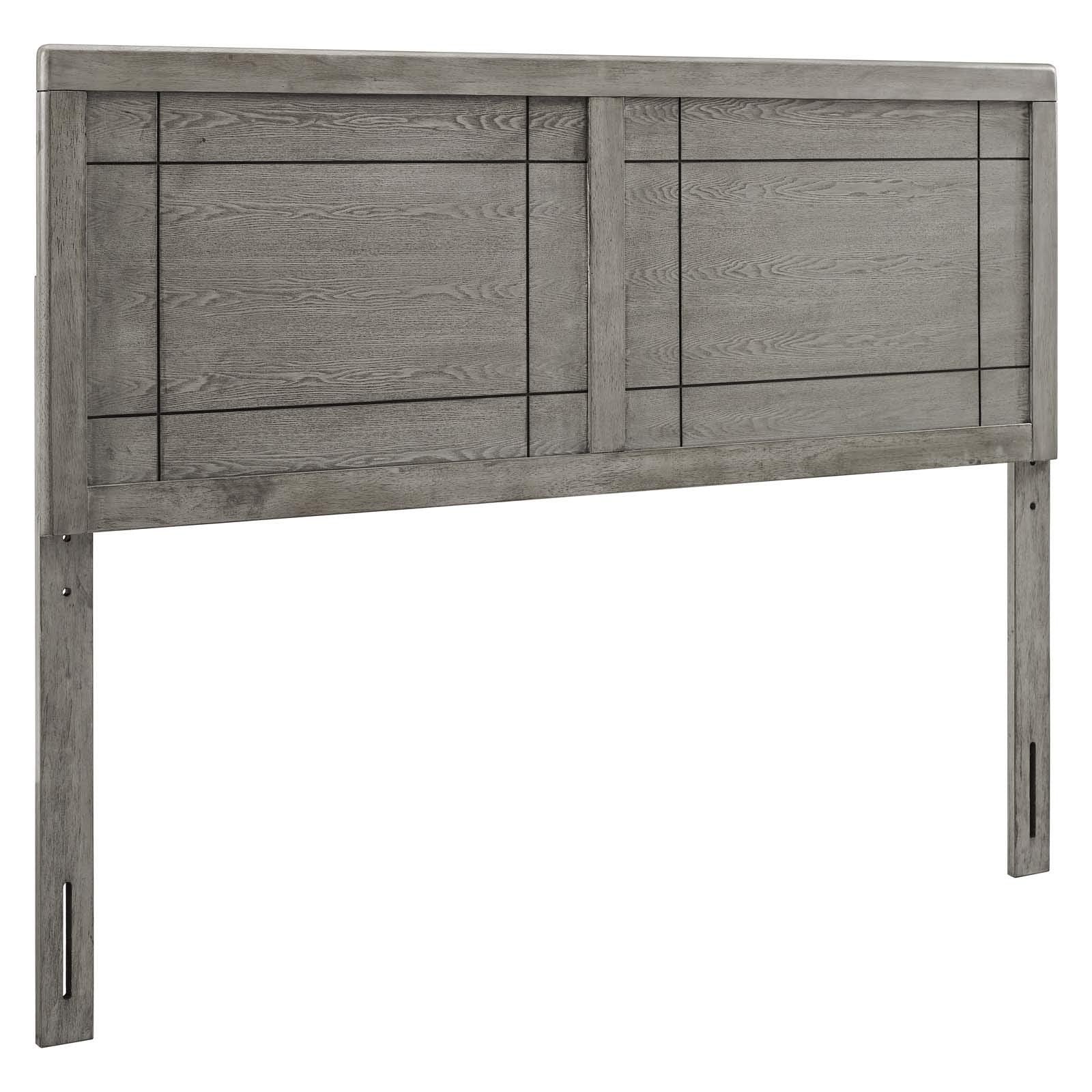 Modway Archie Queen Wood Headboard In Gray