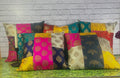 Pink Parrot Artsilk Multicolour 16X16 Inch Cushion Cover Set Of 5 Pcs Code9008