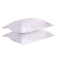 Marcielo 2-Piece Embroidered Pillow Shams, Decorative Microfiber Pillow Shams Set Standard Size White
