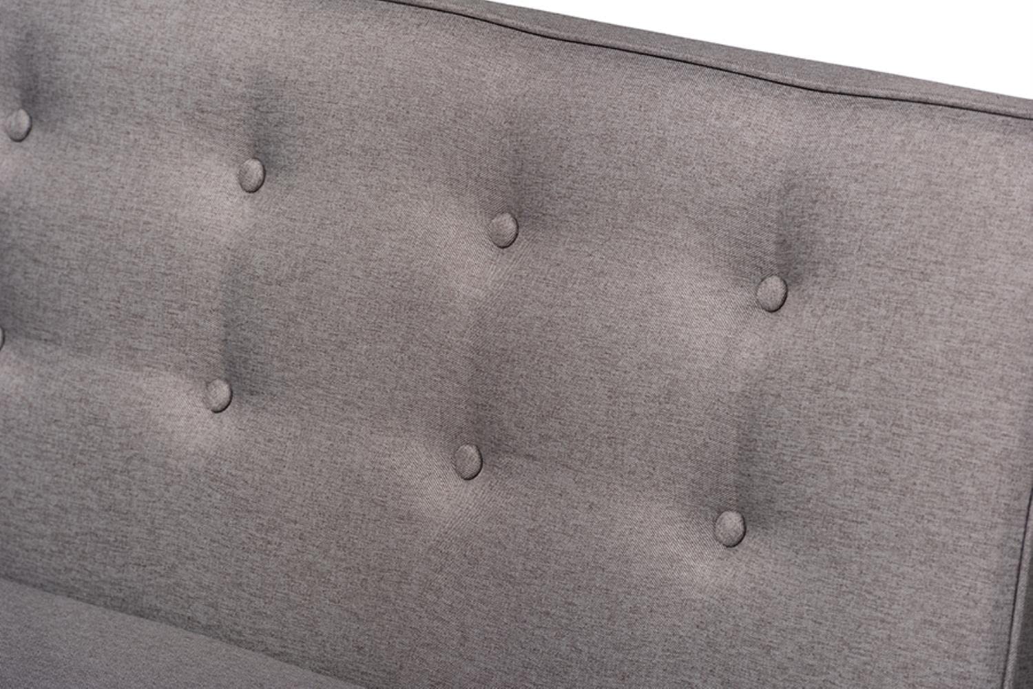 Baxton Studio Arvid Modern 2-Piece Wood Dining Corner Sofa Bench in Gray Finish