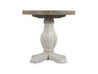 Martin Svensson Home Napa Round End Table, 26" W x 26" D x 25" H, White Stain & Reclaimed Pine, Rustic Farmhouse Accent Furniture