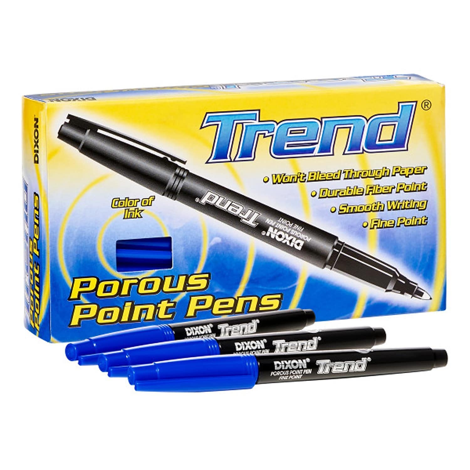 Trend Porous Point Pens 12 Ct Blue