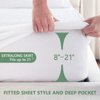 Premium 100% Waterproof Mattress Protector California King Size, Breathable Bed Cover 3D Air Fabric Cooling Mattress Pad Cover S