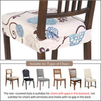 Searchi Stretch Dining Chair Seat Covers Set Of 4, Soft Removable Washable Seat Covers For Dining Chairs, Dining Room Seat Cover Protector (Rear-Covered, Ball Flower)