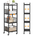 Cerlyunzan 4Tier Expandable Storage Shelving Unit,Slim Storage Cart,Metal