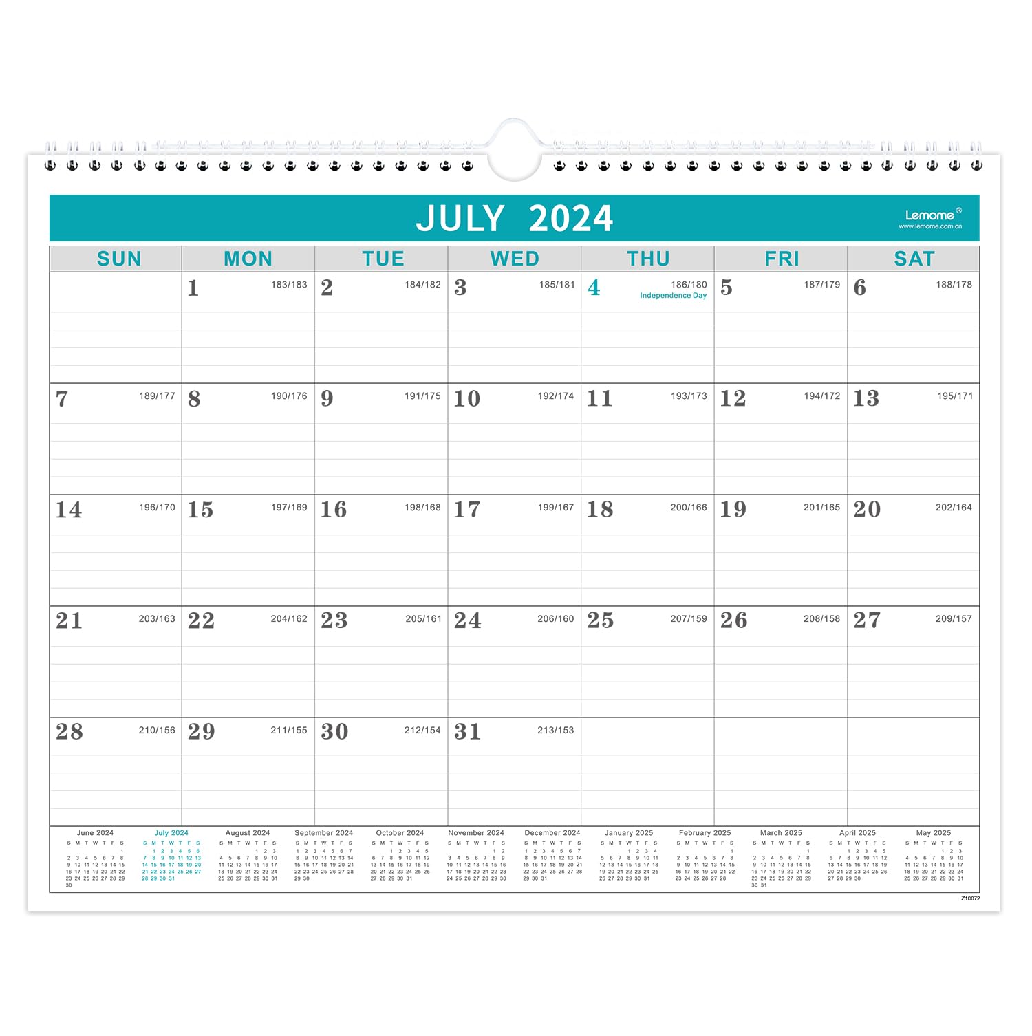 Calendar 2024-2025-18 Monthly Wall Calendar 2024-2025 From July 2024 To December 2025, 2024-2025 Calendar With Julian Date