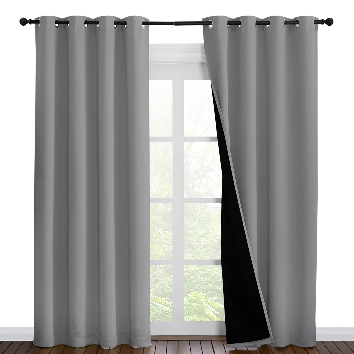 Nicetown Full Shade Curtain Panels, Pair Of Energy Smart & Noise Blocking Out Blackout Drapes For Dining Room Window, Thermal In