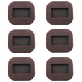 ZZHXSM 6pcs Furniture Wheel Stopper Castor Cup Rectangular Brown Felt Castor Cup Office Chair Stopper Chair Leg Covers Felt Pads