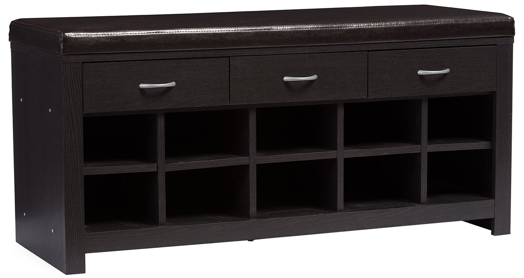 Baxton Studio Entryway Bench, Espresso