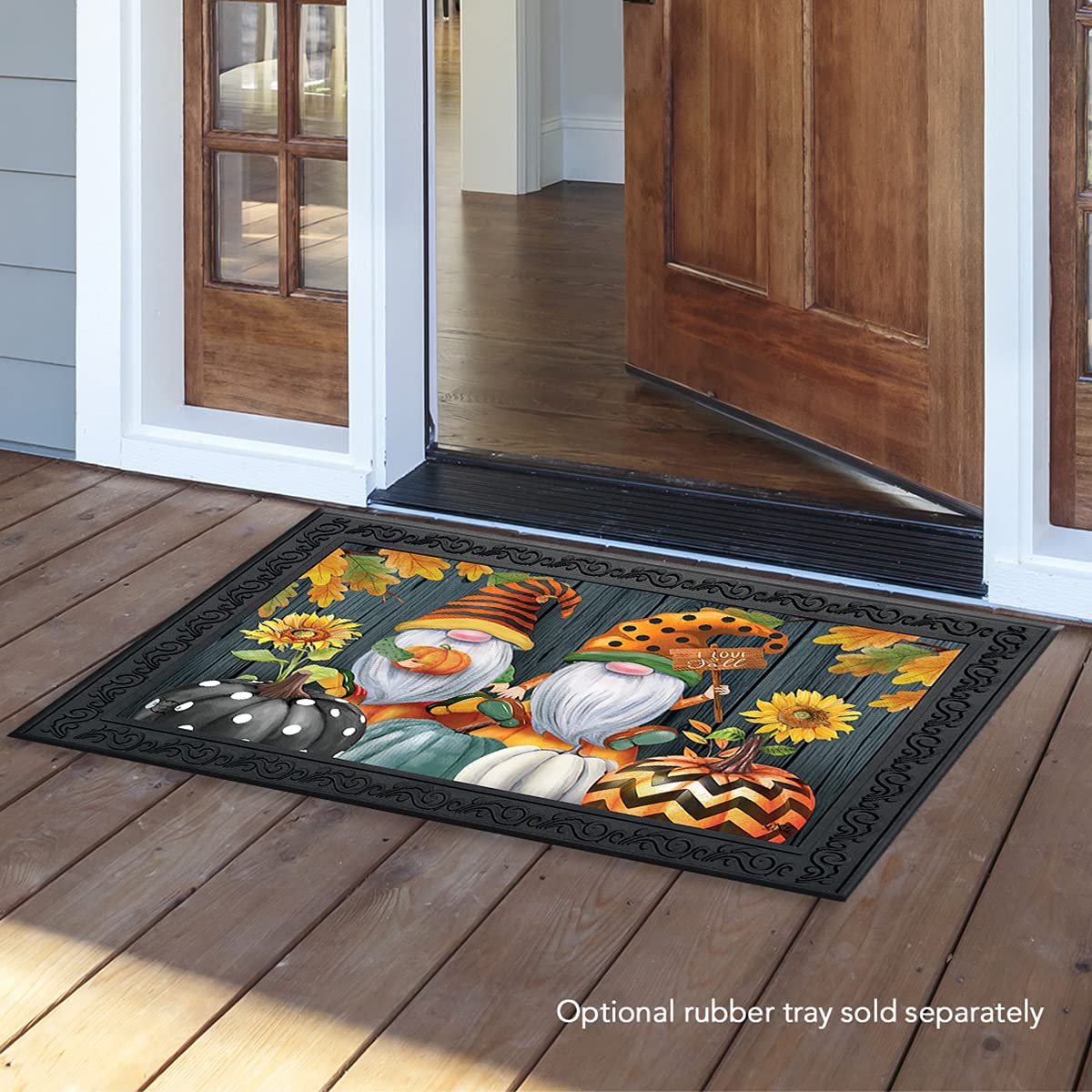 Briarwood Lane Fall Gnomes Humor Doormat Autumn Patterned Pumpkins Indoor Outdoor 30' X 18'