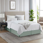 Nestl Sage Green Twin Bed Skirt - Twin Size Bed Skirt 14 Inch Drop - Brushed Microfiber Bed Skirts - Hotel Quality Pleated Bed Skirt - Shrinkage & Fade Resistant