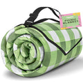 TigeJoy Small Picnic Blanket Waterproof 60x60, 5-Layer Thick Beach Blanket Sandproof, Gingham Picnic Blanket Outdoor Picnic Mat 