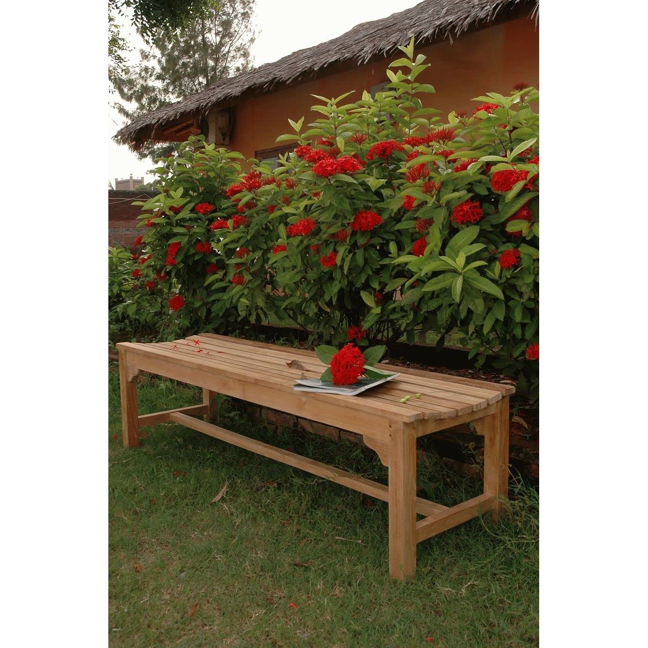 Anderson Teak BH-067B - No Cushion Hampton 3-Seater Backless Bench