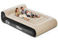 Ptlahmri Queen Air Mattress Full with Built in Pump,16 Comfort Flocking Inflatable Blow Up Mattress,Equipped for Home, Guests, C