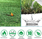 Petgrow Realistic Artificial Grass Rug 15Ftx30Ft, Customized Size Indoor Outdoor Garden Lawn Landscape Synthetic Grass Mat - Thi