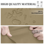 Easy-Going Patio V-Shaped Sectional Sofa Cover, Heavy Duty Outdoor Sectional Cover, Waterproof Furniture Cover With Air Vent 85' L (On Each Side) X 33.5' D X 31' H, Camel