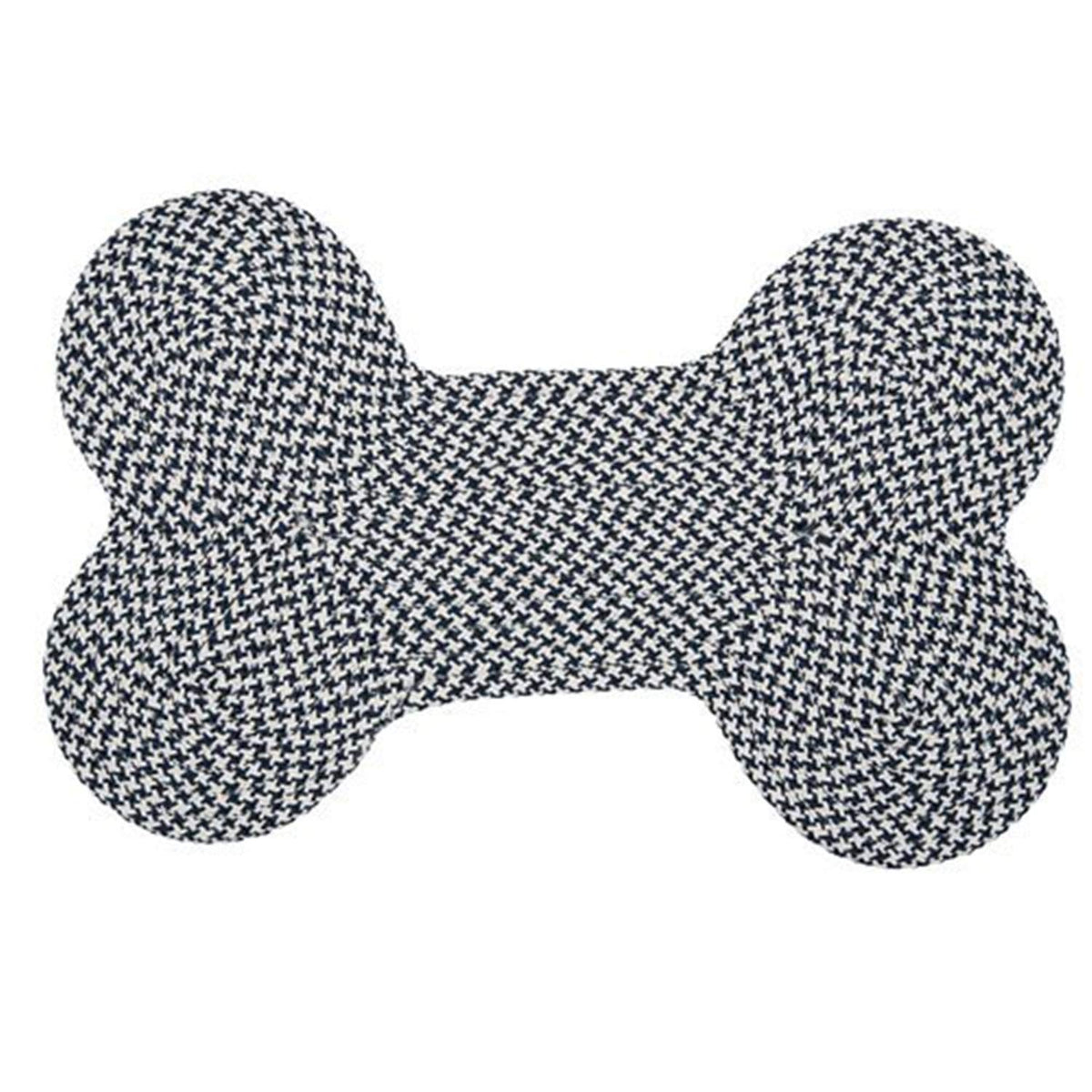 Dog Bone Hounds-Tooth Bright Scatter Rug, 22 By 34-Inch, Navy