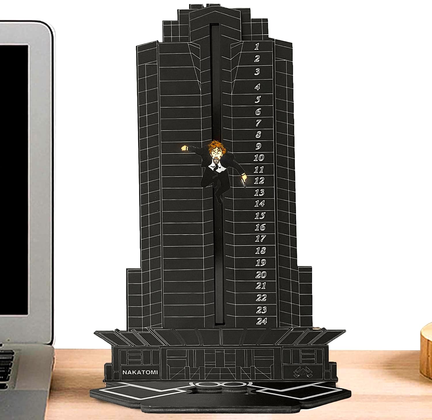 Christmas Advent Calendar, Deadly Advent Calendar, Hans Gruber Dropped Nakatomi Plaza, Tabletop Wooden Ornament Christmas Countd