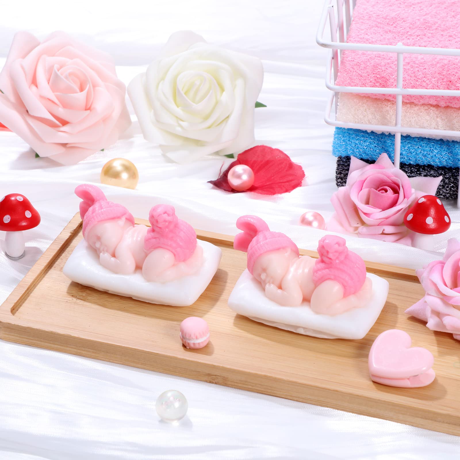 Otuuz 24 Packs Baby Shower Soap Favors Baby Shower Favors Handmade Sleeping Baby Gift Soap Baby Shower Scented Soap Favors With