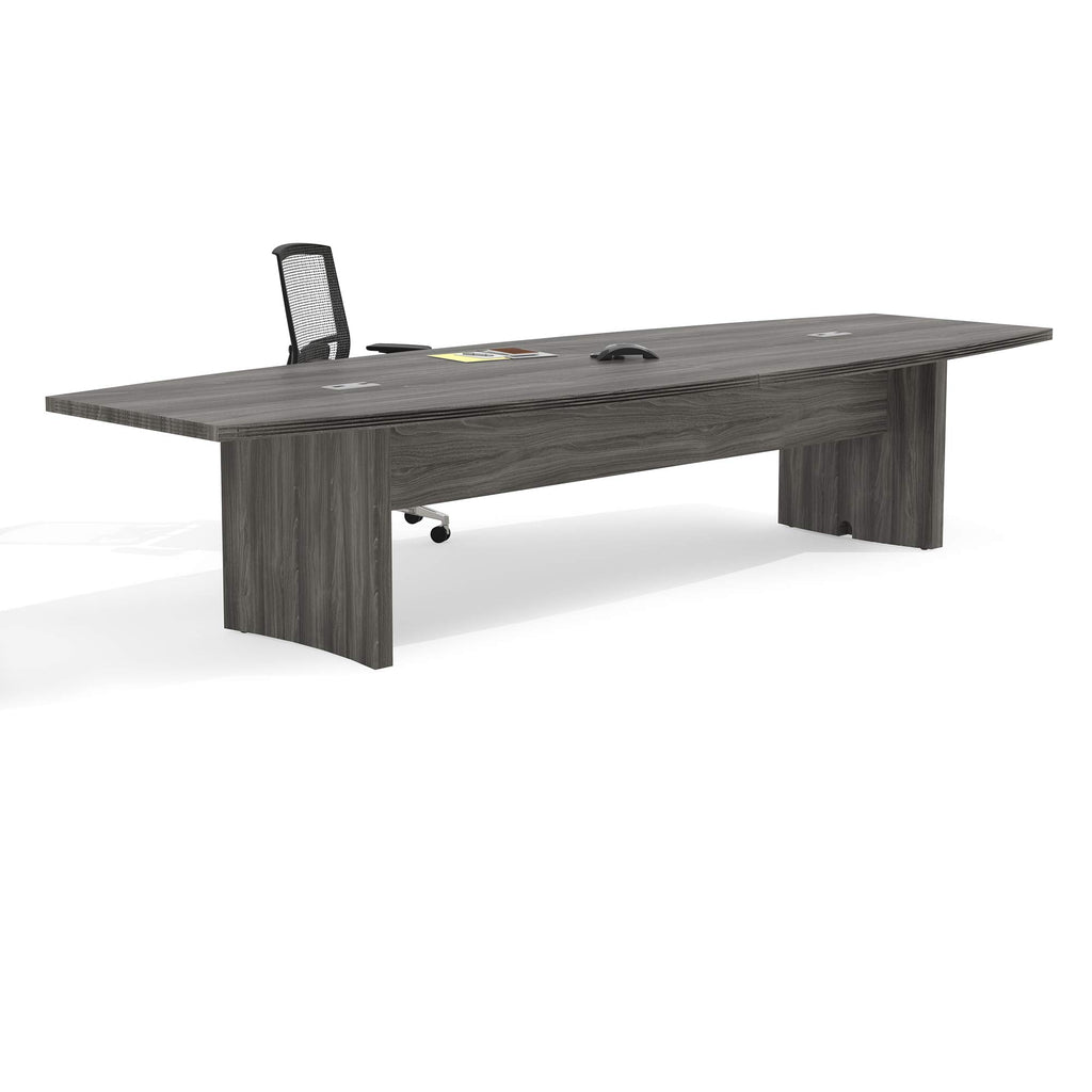 Safco Aberdeen 12ft Conference Table | Contemporary Laminate Gray Steel | Ideal for Modern Business and Meeting Rooms| ACTB10LGS