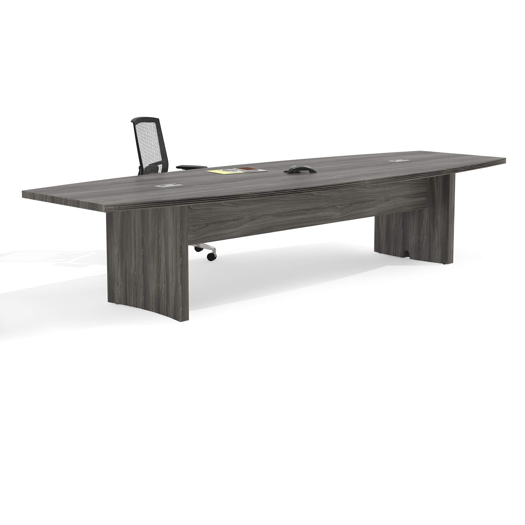Safco Aberdeen 12ft Conference Table | Contemporary Laminate Gray Steel | Ideal for Modern Business and Meeting Rooms| ACTB10LGS