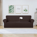 Purefit 100% Dual Waterproof Couch Cover Slipcovers For Couches And Sofas - Stretch Non Slip Fleece Sofa Covers Washable, Leakproof Furniture Protector For Kids, Pets, Dog (Oversized Sofa, Chocolate)