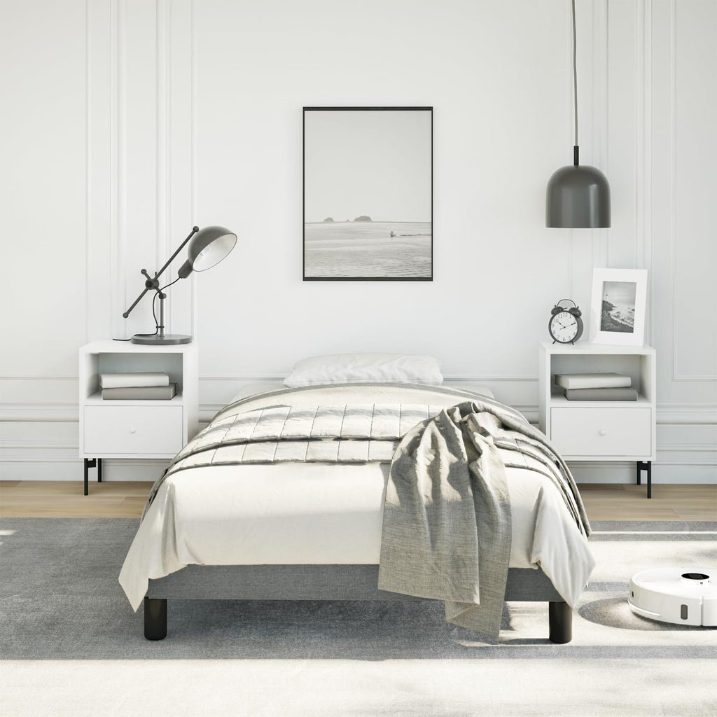 vidaXL Bed Frame Dark Gray 39.4"x79.9" Twin XL Fabric
