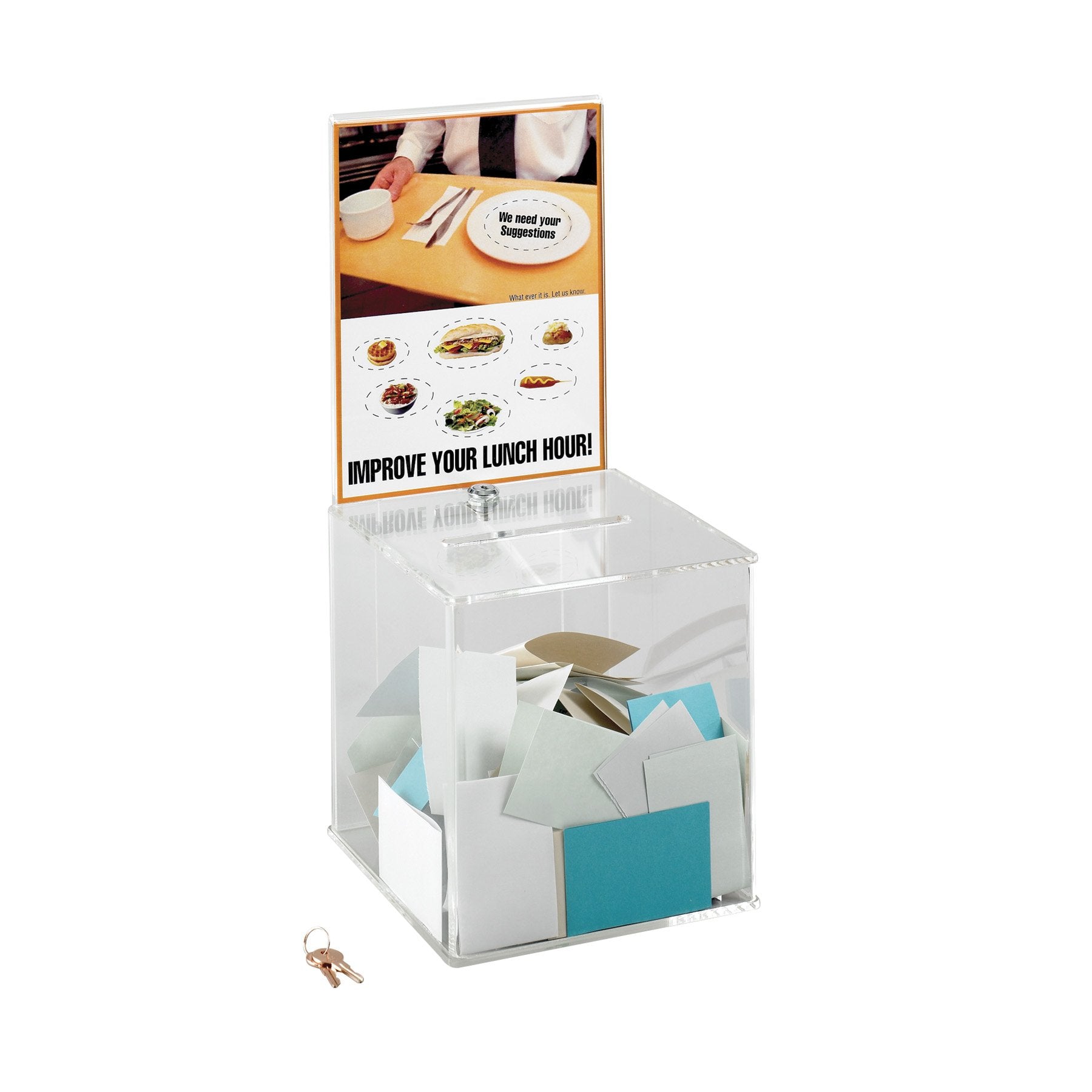 Safco Products 4234CL Large Acrylic Collection Boxes, Clear