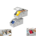 OZSZN 2 Pack Foldable Hat Organizer for Baseball Caps Collapsible Closet Storage Box with Clear Window for Bedroom Wardrobe Home