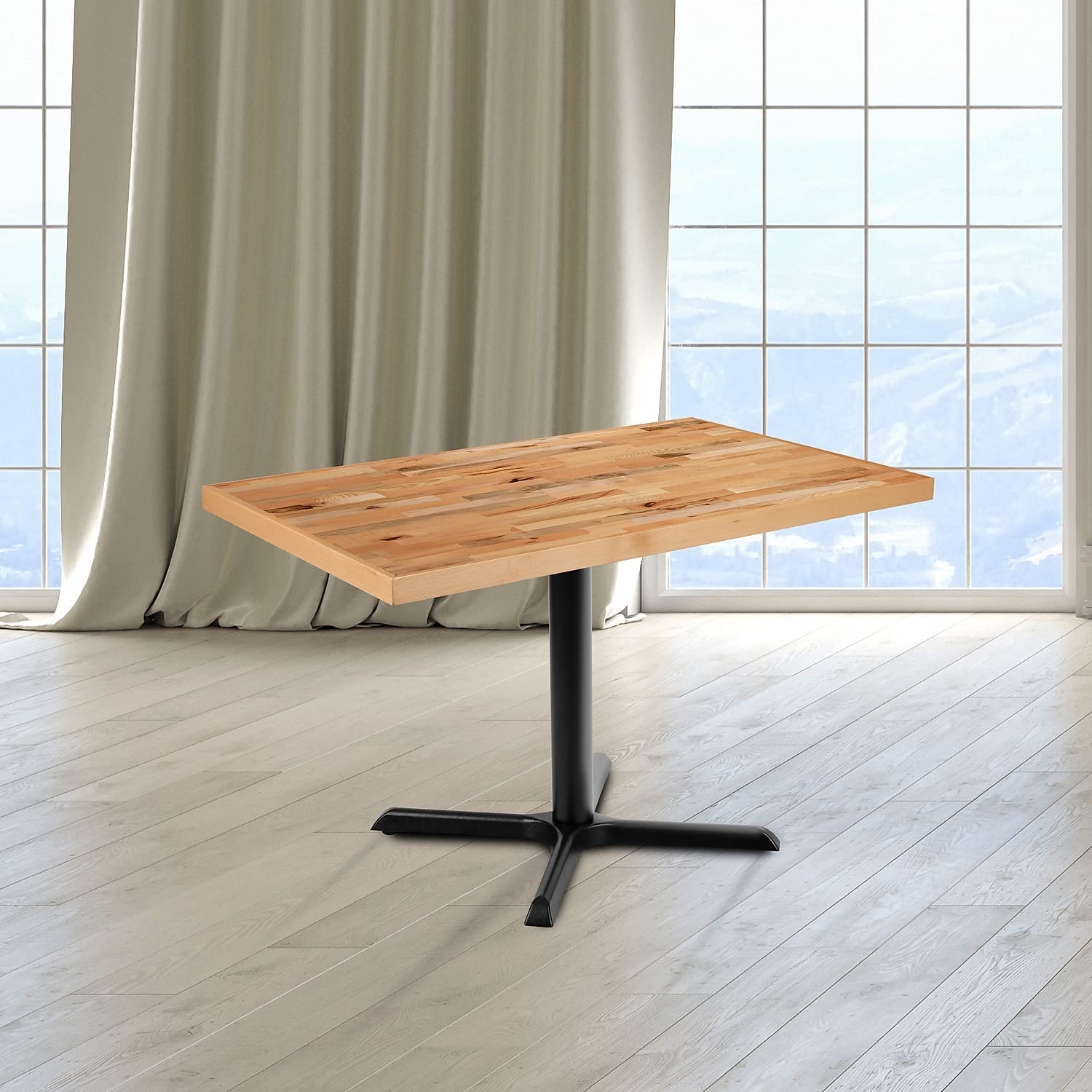 Flash Furniture Mayfair 30&quot; X 48&quot; Rectangle Butcher Block Style Table Top, Natural