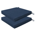 Honeycomb Essentials Outdoor Square Seat Cushions,19' X 19', Hampton Texture Navy Patio Chair Cushion 2-Pack