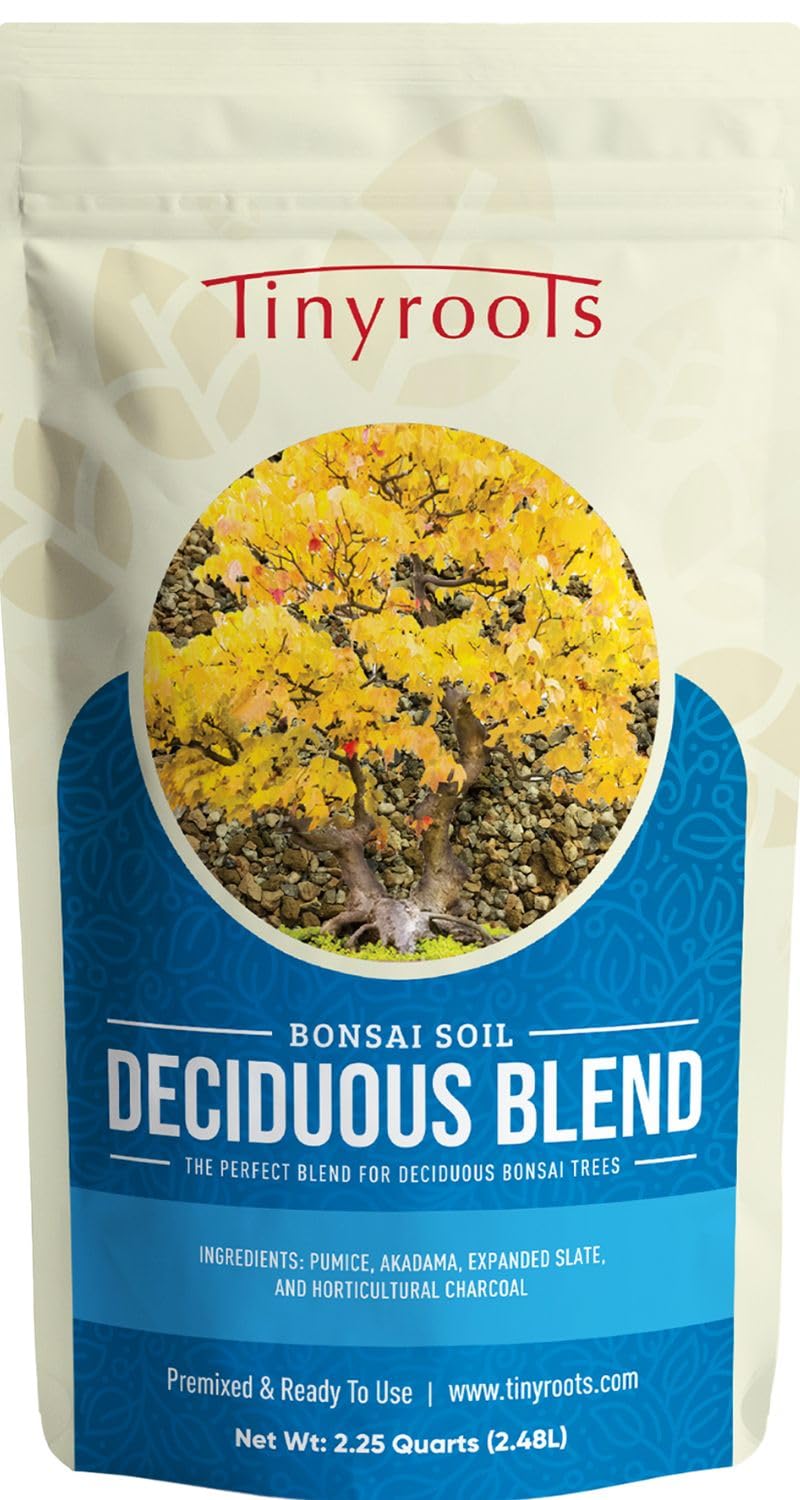 Deciduous Bonsai Soil Blend Mix - 2 Quarts, Organic Bonsai Soil Mix Formulated For Japanese Maple, Hornbeam, Elm, And Other Deci