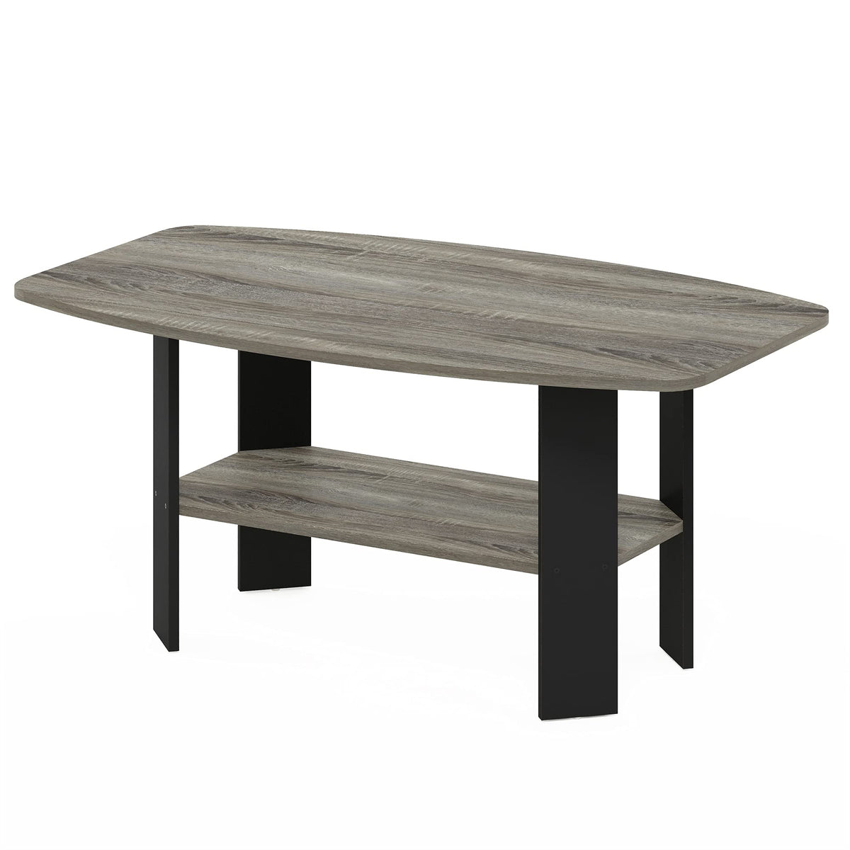 Furinno Simple Design Coffee Table, French Oak Grey/Black