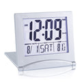 KANBIT Small Digital Travel Alarm Clock Battery Operated, Portable Large Number Display Loud Alarm Clock with Temperature, Night